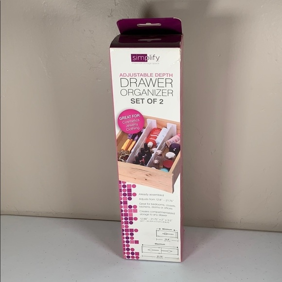 Adjustable Depth Drawer Organizer - Set of 2 - Picture 3 of 6